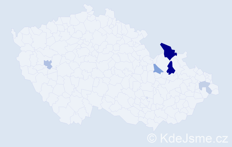 Příjmení: 'Ceperko', počet výskytů 11 v celé ČR