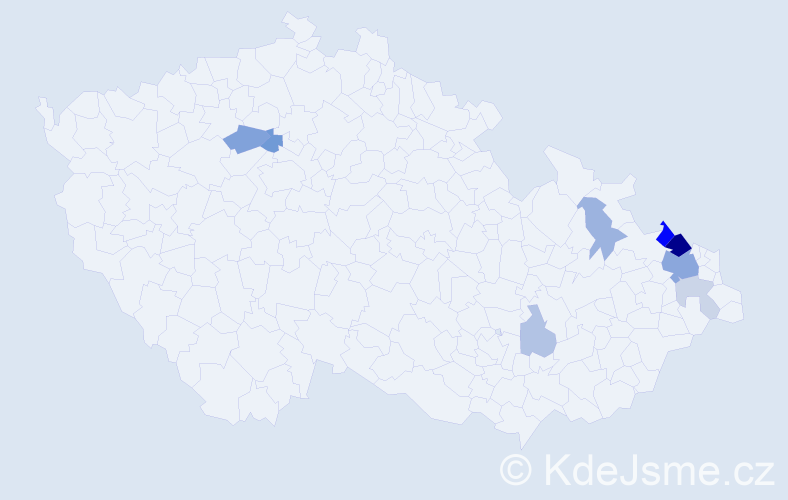 Příjmení: 'Bedrunka', počet výskytů 42 v celé ČR