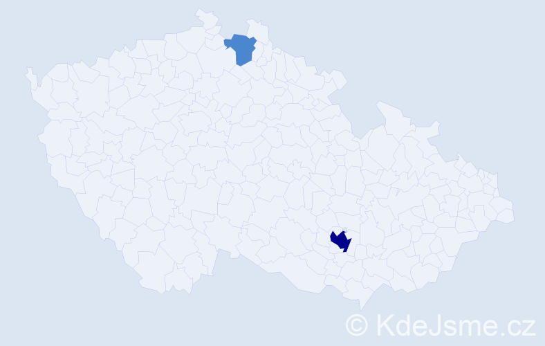 Příjmení: 'Kudinková', počet výskytů 4 v celé ČR