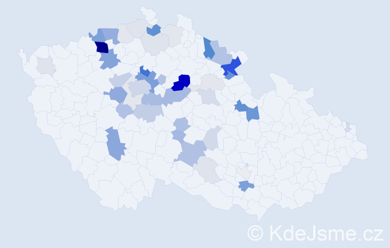 Příjmení: 'Hrodek', počet výskytů 161 v celé ČR