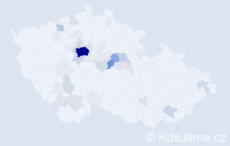 Příjmení: 'Chudomel', počet výskytů 139 v celé ČR