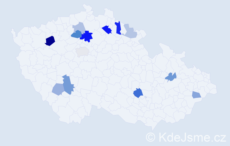 Příjmení: 'Posner', počet výskytů 24 v celé ČR