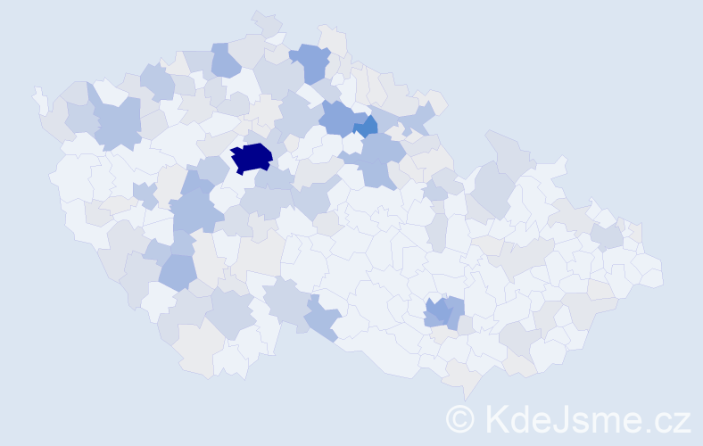 Příjmení: 'Kareš', počet výskytů 579 v celé ČR