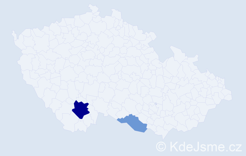 Příjmení: 'Winkelhoferová', počet výskytů 5 v celé ČR