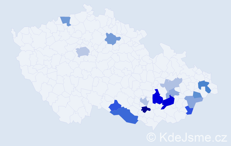 Příjmení: 'Dobíšek', počet výskytů 31 v celé ČR