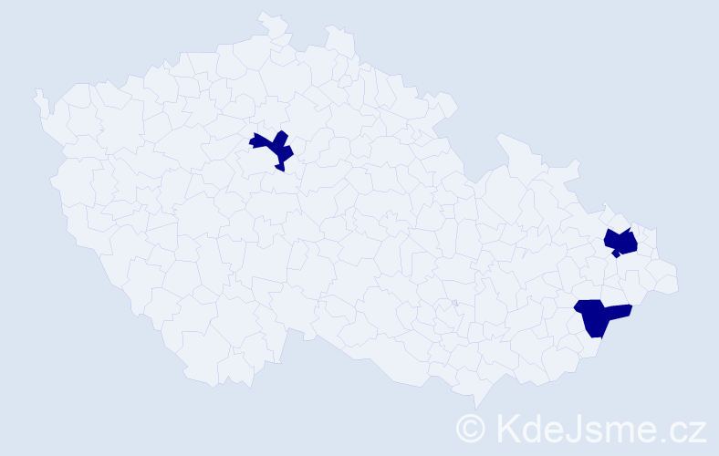 Příjmení: 'Sieklová', počet výskytů 3 v celé ČR