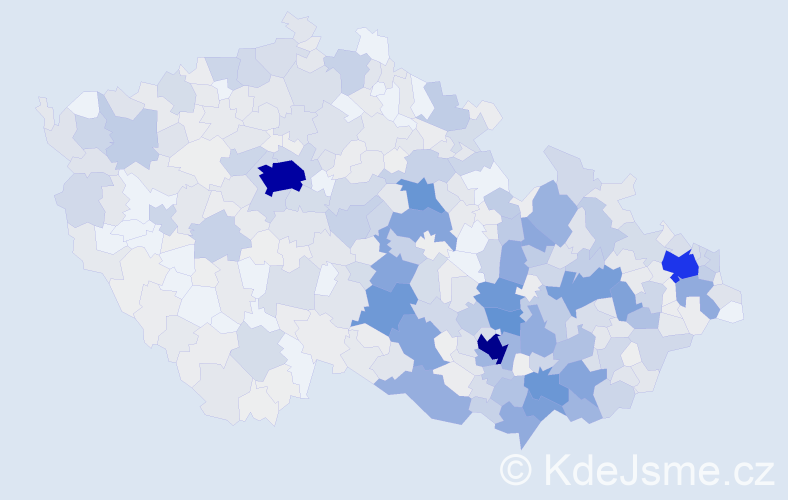 Příjmení: 'Vašíčková', počet výskytů 2876 v celé ČR
