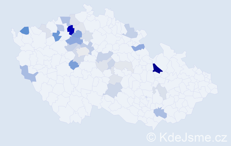 Příjmení: 'Kunrt', počet výskytů 108 v celé ČR
