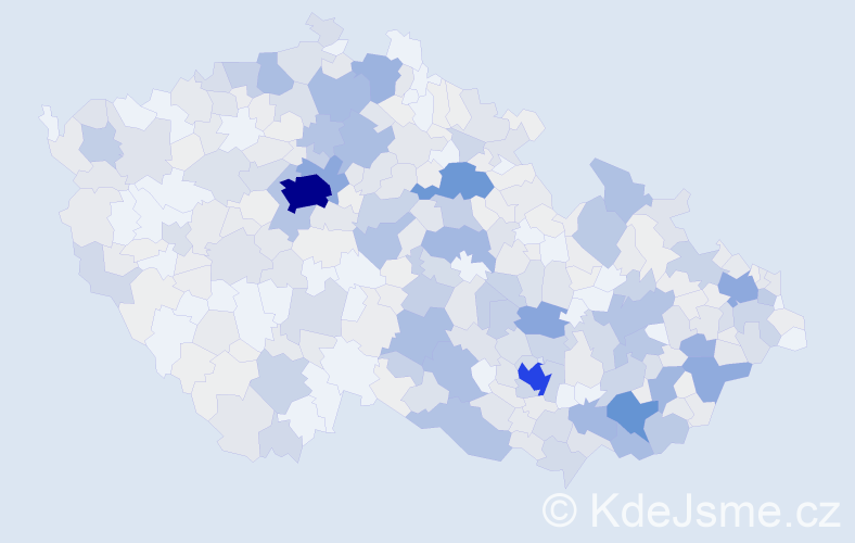Příjmení: 'Mareček', počet výskytů 2083 v celé ČR