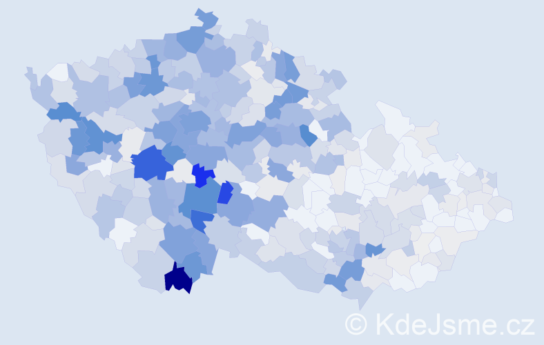 Příjmení: 'Šedivý', počet výskytů 2606 v celé ČR