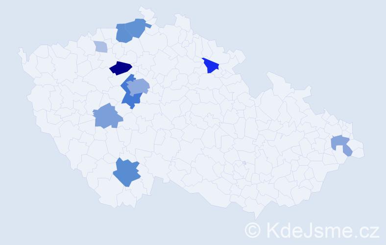 Příjmení: 'Kramosil', počet výskytů 42 v celé ČR