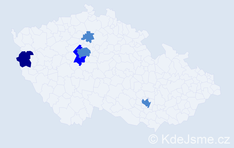 Příjmení: 'Horbey', počet výskytů 8 v celé ČR
