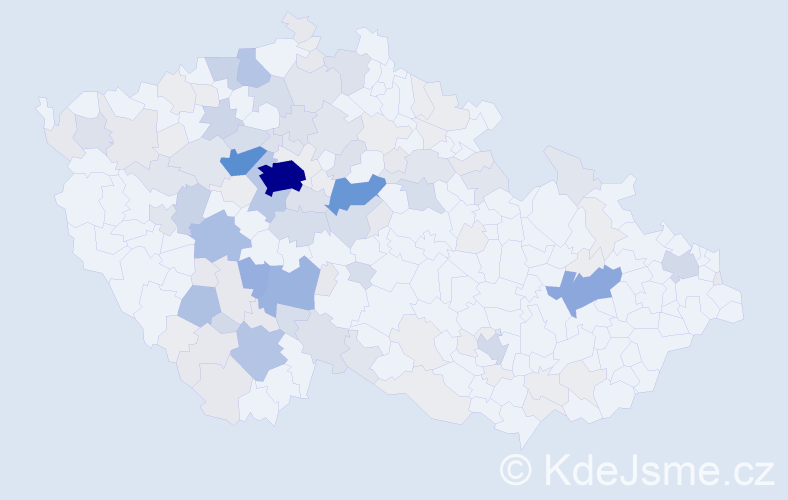 Příjmení: 'Chocholová', počet výskytů 481 v celé ČR