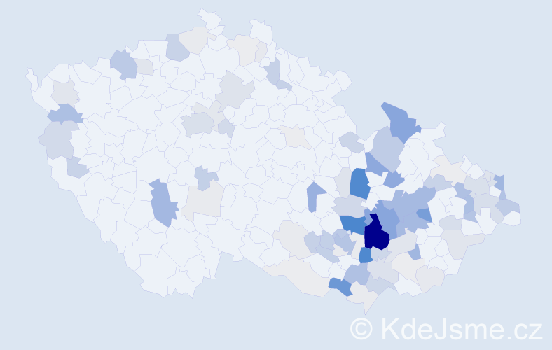 Příjmení: 'Pliska', počet výskytů 353 v celé ČR