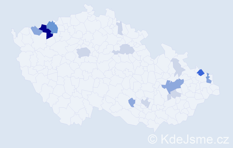 Příjmení: 'Ferčák', počet výskytů 47 v celé ČR