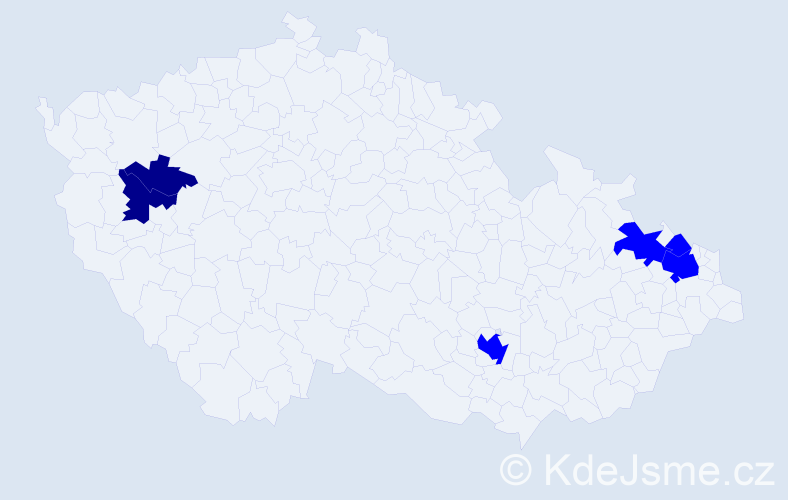 Příjmení: 'Bello', počet výskytů 8 v celé ČR