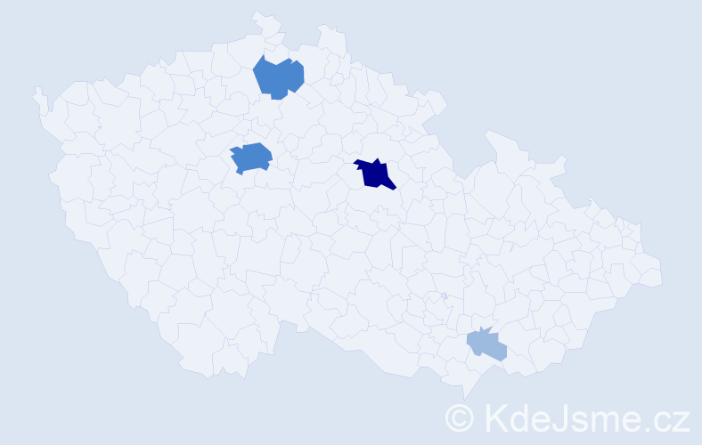 Příjmení: 'Pelcáková', počet výskytů 9 v celé ČR