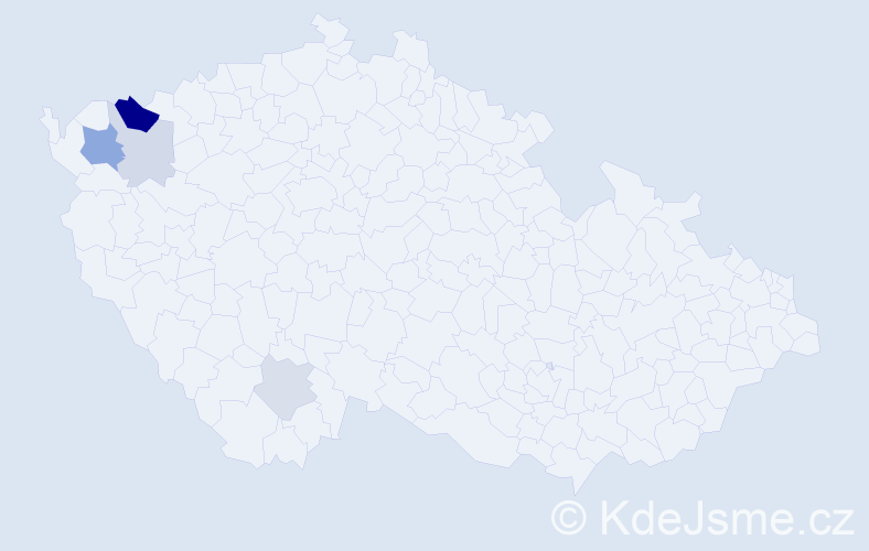 Příjmení: 'Mitterpachová', počet výskytů 11 v celé ČR