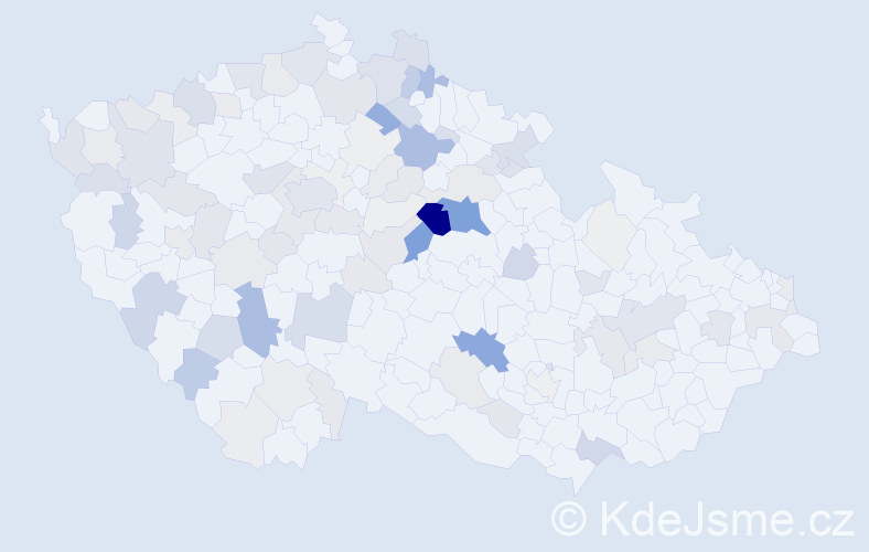 Příjmení: 'Kožený', počet výskytů 333 v celé ČR