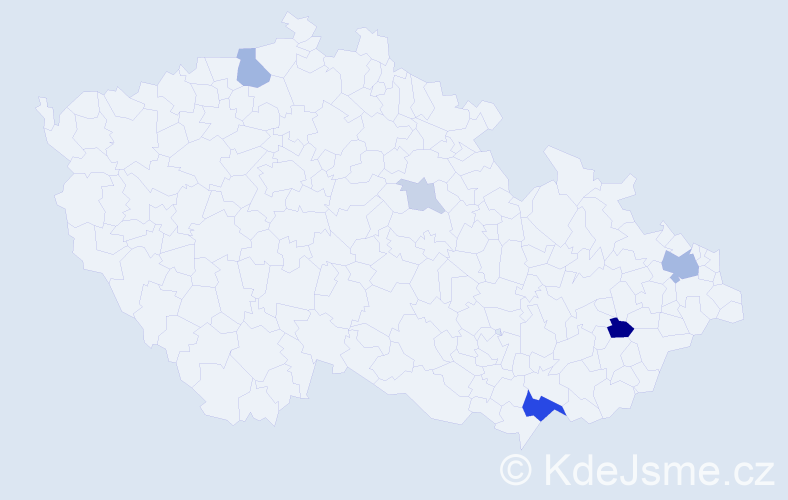 Příjmení: 'Greé', počet výskytů 14 v celé ČR