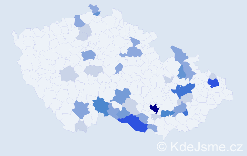 Příjmení: 'Seitl', počet výskytů 121 v celé ČR