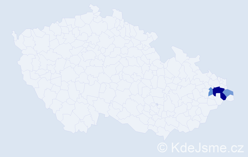 Příjmení: 'Gerinec', počet výskytů 7 v celé ČR