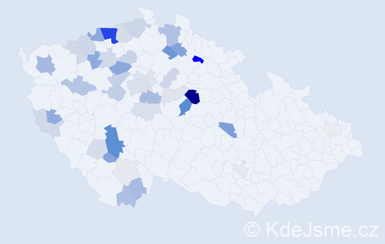 Příjmení: 'Pernerová', počet výskytů 114 v celé ČR