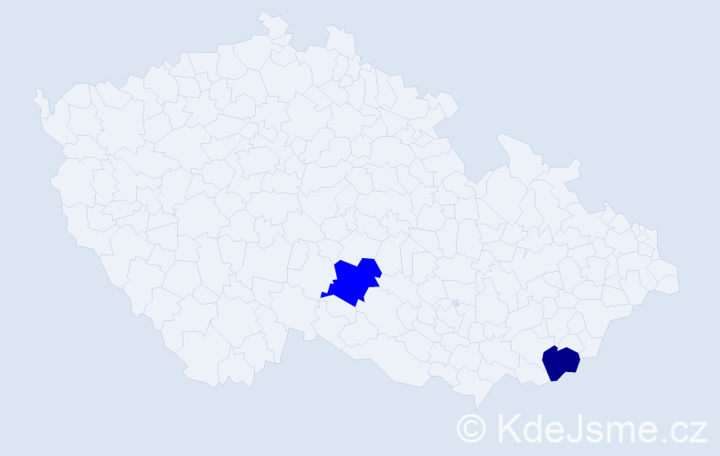 Příjmení: 'Stutz', počet výskytů 5 v celé ČR