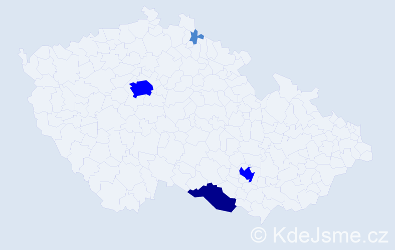 Příjmení: 'Nasr', počet výskytů 8 v celé ČR