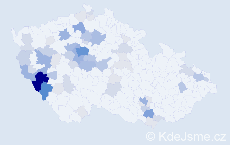 Příjmení: 'Kurc', počet výskytů 210 v celé ČR