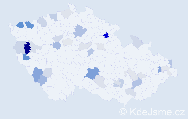 Příjmení: 'Kriška', počet výskytů 80 v celé ČR