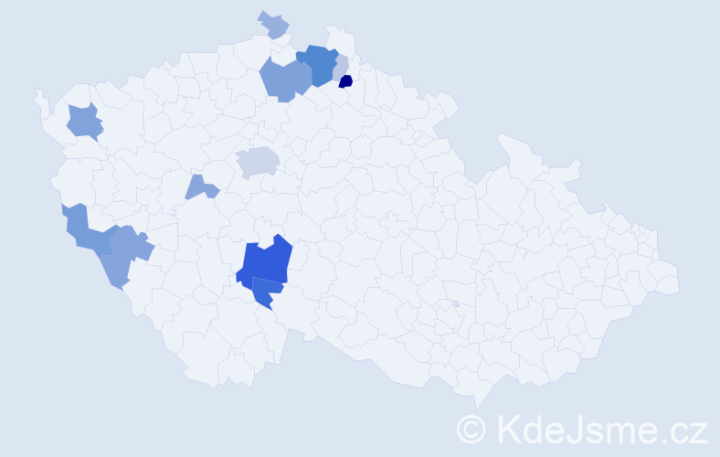 Příjmení: 'Ciperová', počet výskytů 40 v celé ČR