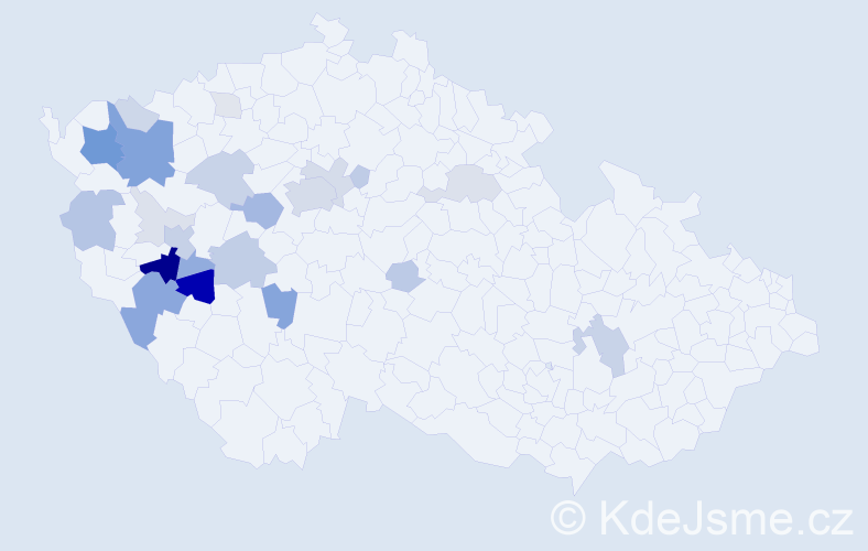 Příjmení: 'Kriegerová', počet výskytů 89 v celé ČR