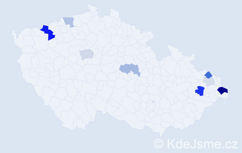 Příjmení: 'Kalinská', počet výskytů 20 v celé ČR