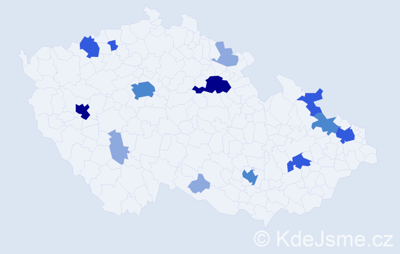 Příjmení: 'Blum', počet výskytů 34 v celé ČR