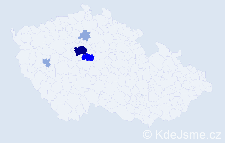 Příjmení: 'Šešín', počet výskytů 14 v celé ČR