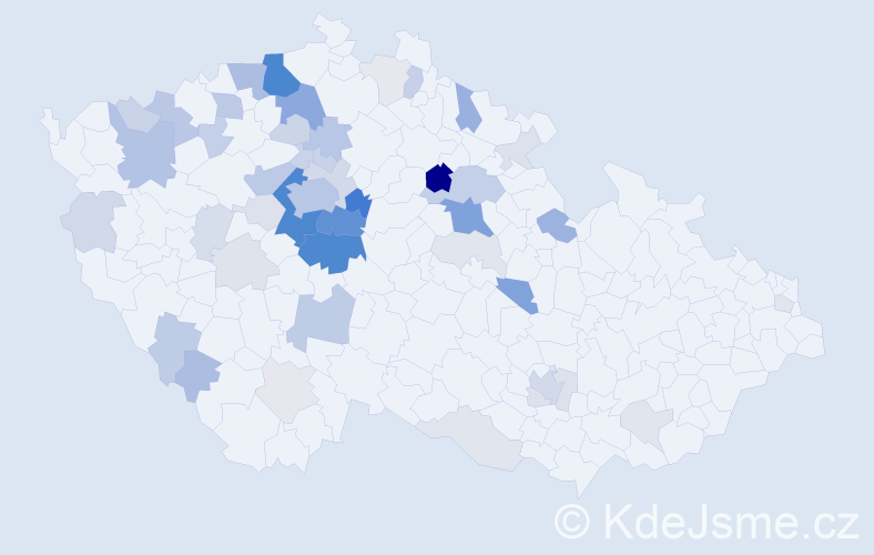 Příjmení: 'Chrudimská', počet výskytů 177 v celé ČR