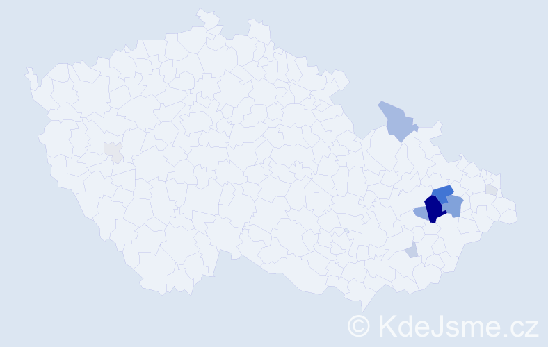 Příjmení: 'Proklová', počet výskytů 24 v celé ČR
