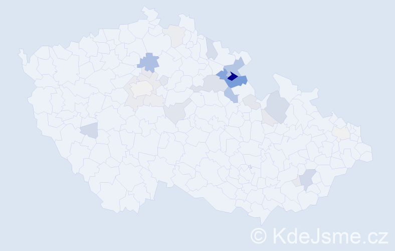 Příjmení: 'Škaldová', počet výskytů 95 v celé ČR