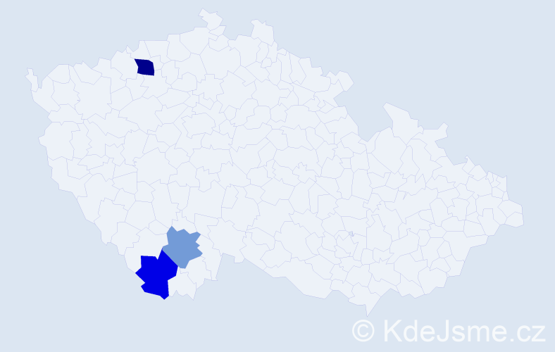 Příjmení: 'Krupecz', počet výskytů 4 v celé ČR