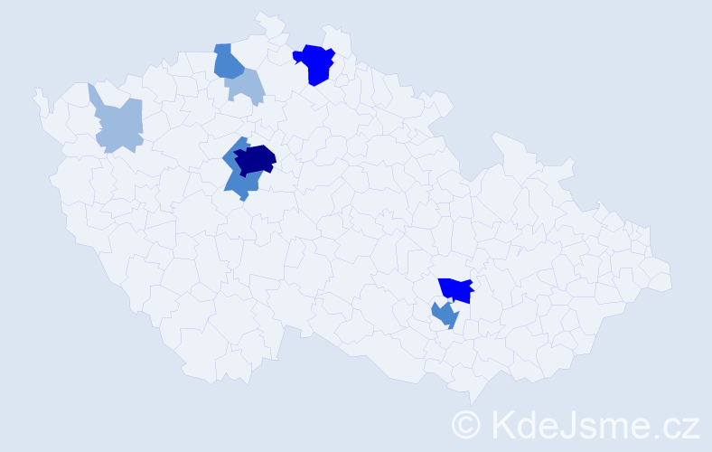Příjmení: 'Lai', počet výskytů 18 v celé ČR