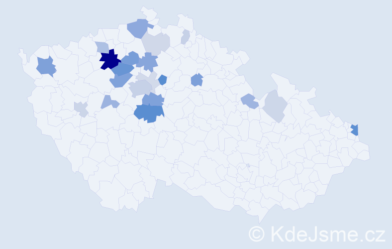 Příjmení: 'Termer', počet výskytů 67 v celé ČR