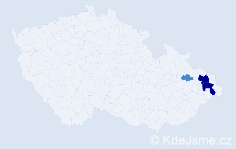 Příjmení: 'Stivarová', počet výskytů 10 v celé ČR
