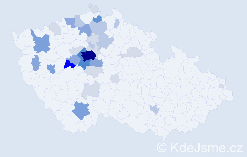 Příjmení: 'Eiseltová', počet výskytů 103 v celé ČR