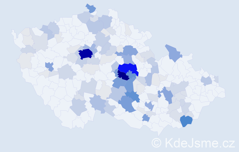 Příjmení: 'Uchytil', počet výskytů 462 v celé ČR