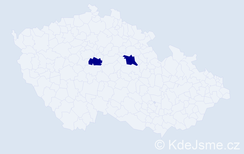 Příjmení: 'Skička', počet výskytů 2 v celé ČR