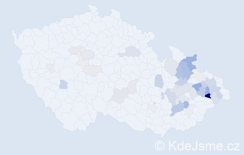 Příjmení: 'Makový', počet výskytů 129 v celé ČR