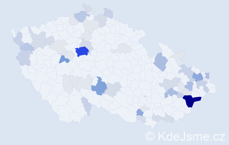 Příjmení: 'Provázková', počet výskytů 182 v celé ČR
