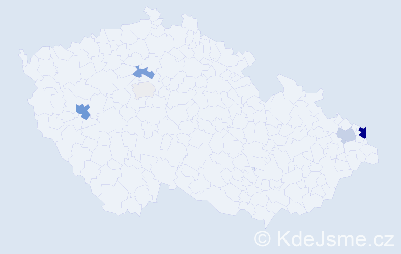 Příjmení: 'Rambala', počet výskytů 18 v celé ČR