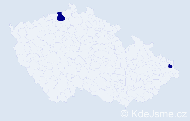 Příjmení: 'Mašľarová', počet výskytů 2 v celé ČR